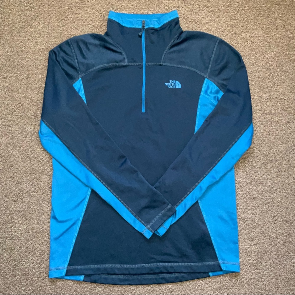 The North Face mens Small Blue 1/4 Zip Pullover